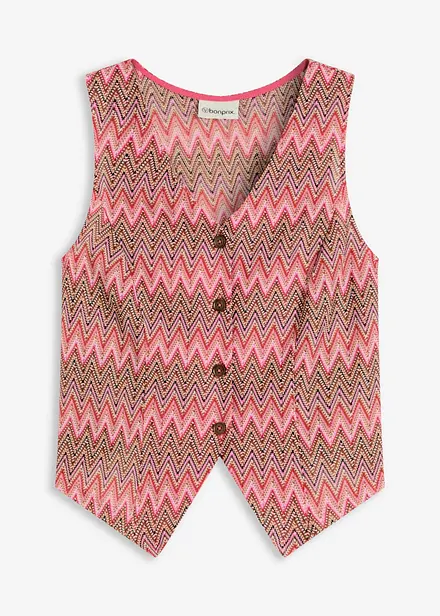 Gilet sans manches aspect crochet