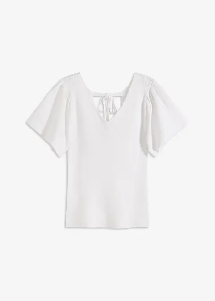 Ripp-Pullover aus Viskose-Mix