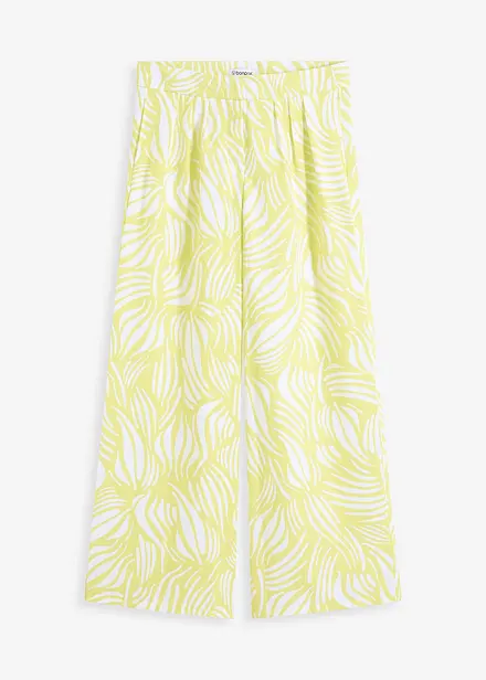 Pantalon palazzo à taille élastiquée