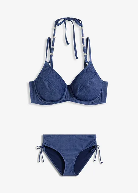 Bikini à armatures (ens. 2 pces) aspect jean