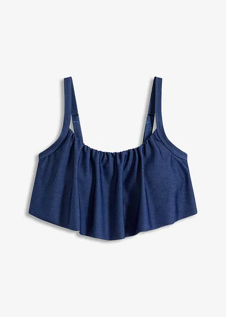 Haut de bikini brassière, aspect jean