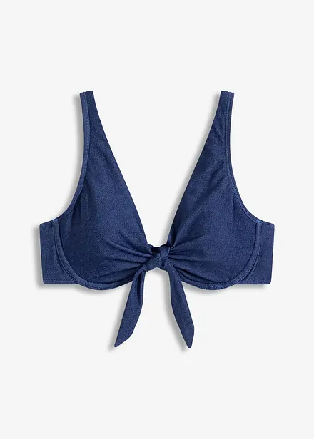Haut de bikini à armatures, aspect jean