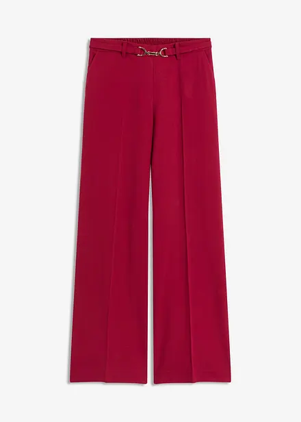 Pantalon large avec ceinture décorative