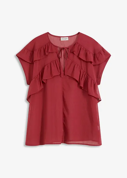 Chiffonbluse mit Volants