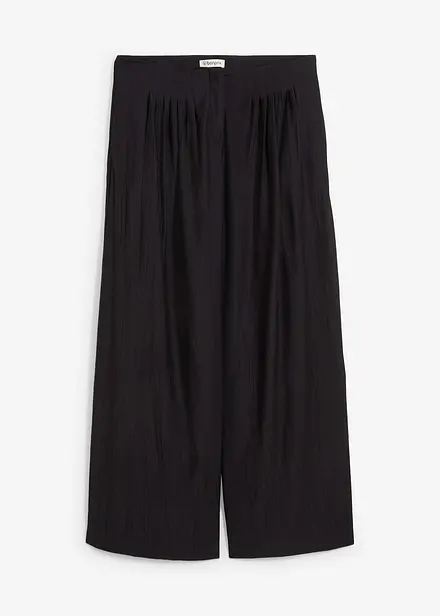 Pantalon palazzo en crépon de viscose mélangée