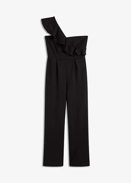One-Shoulder-Jumpsuit aus leichter Viskose