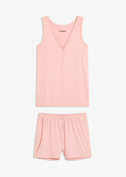 Pyjashort finement côtelé