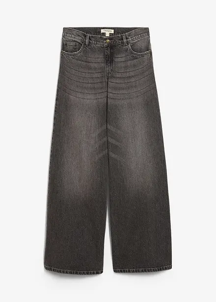 Jean large taille mi-haute