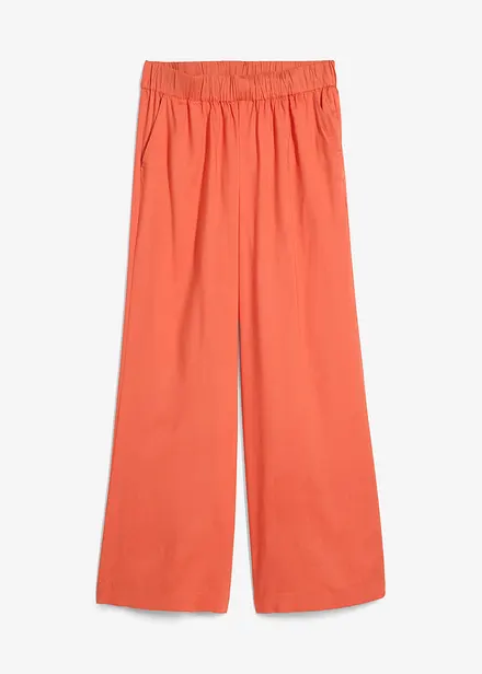 Pantalon palazzo à ceinture élastiquée