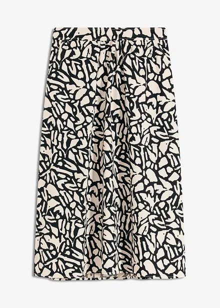 Jupe midi en popeline de coton