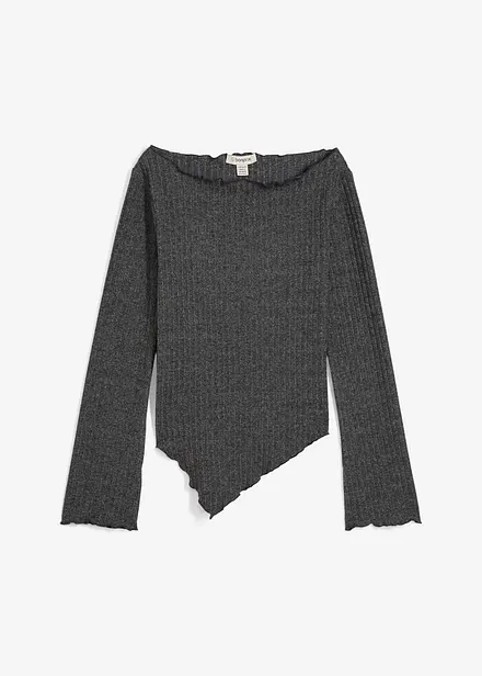 Rippshirt aus softem Viskose-Mix
