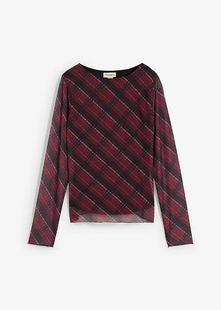 Langarmshirt aus feinem Mesh