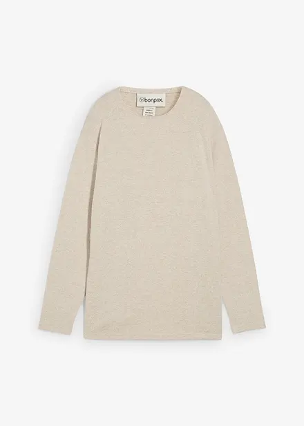 Sweat-shirt long aspect maille