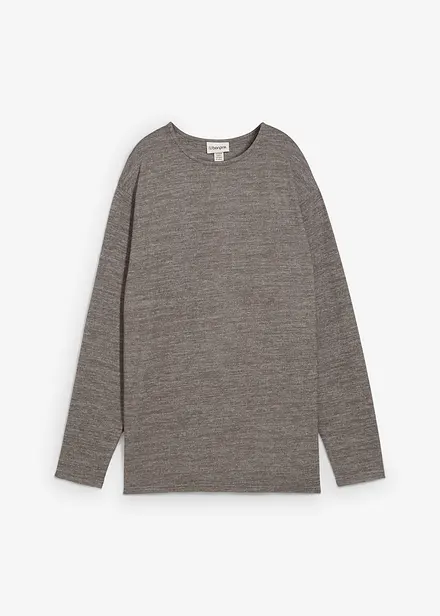 Sweat-shirt long aspect maille