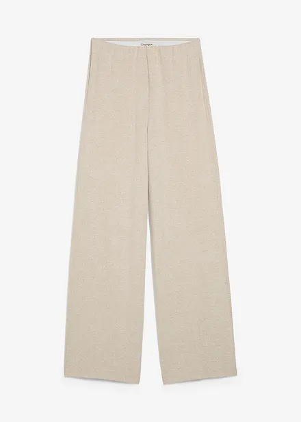 Pantalon palazzo aspect maille