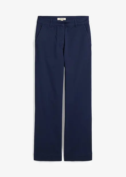 Pantalon large en coton extensible, longueur 7/8