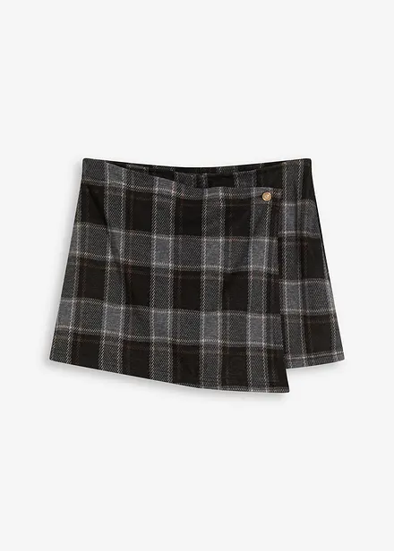 Kurzer Skort mit Schmuck-Knopf