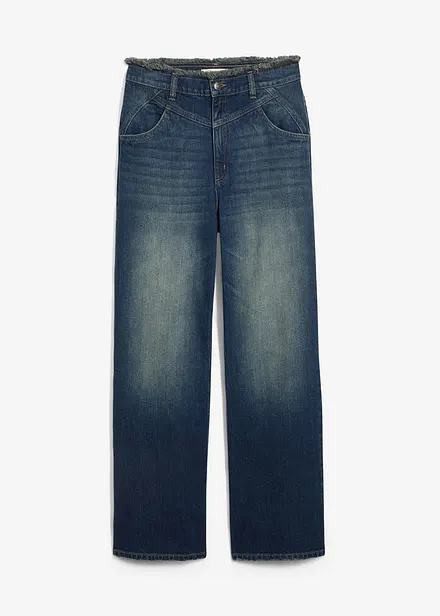 Jean droit, taille haute