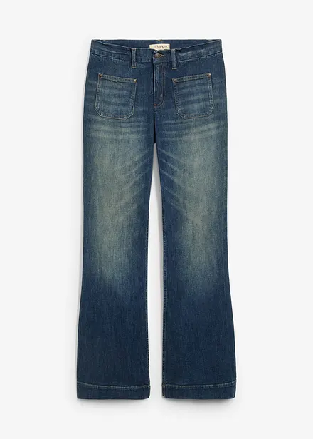 Jean flare, taille mi-haute