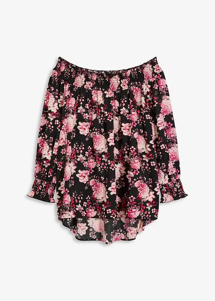 Blouse plus longue au dos