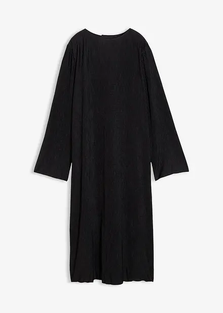 Midikleid aus strukturiertem Crinkle