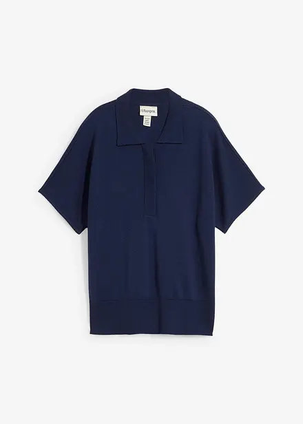 Pull en fine maille avec col polo