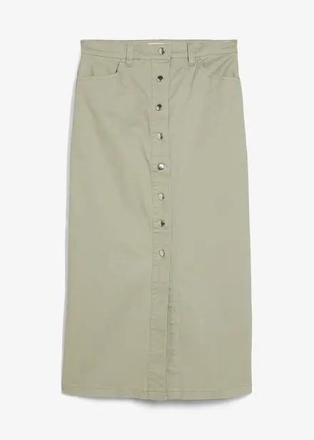 Jupe midi en twill
