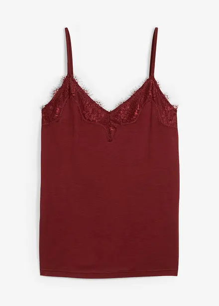 Top mit Wolle und Spitze