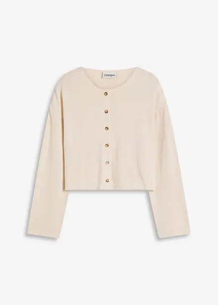 Gerippte Feinstrickjacke