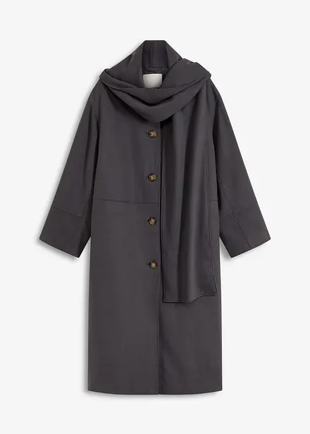 Manteau doux et oversize, viscose mélangée