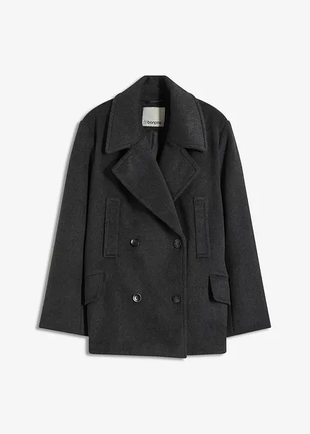 Veste caban aspect laine