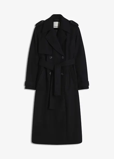 Trench-coat aspect laine