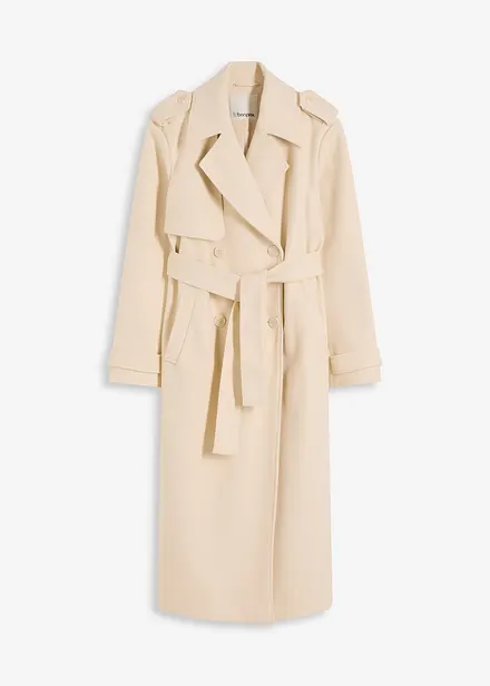 Trench-coat aspect laine