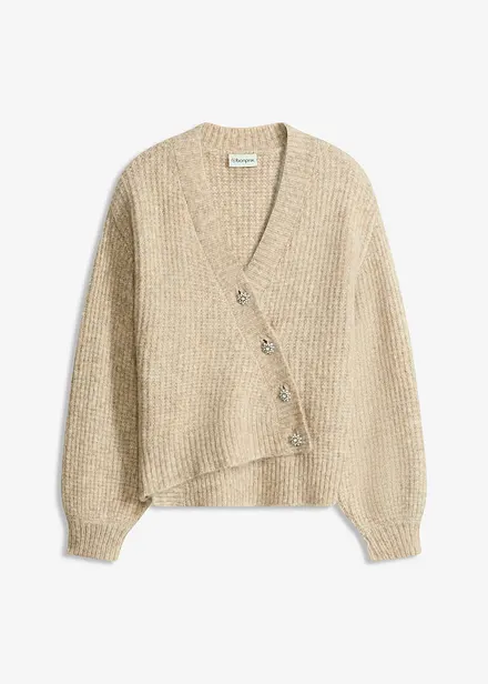 Grobstrickjacke aus weichem Wollmix