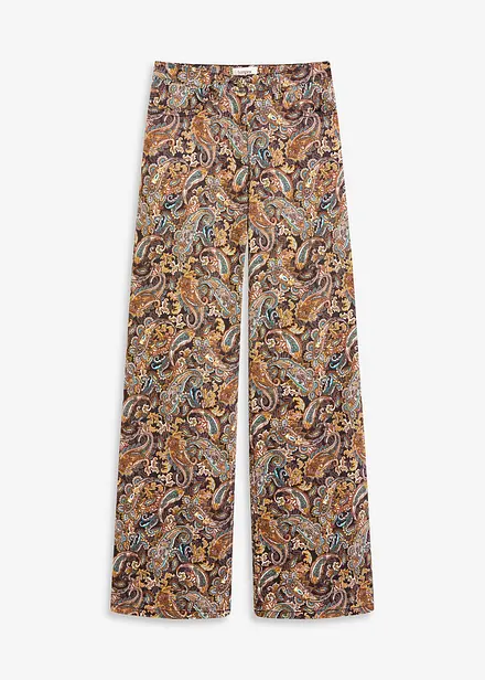 Wide Leg Stretchhose mit Baumwolle