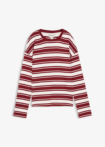 T-shirt manches longues oversize 100% coton