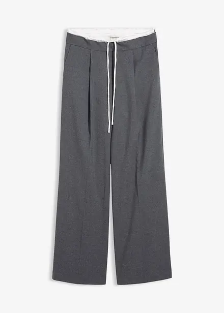 Weite Hose aus Viskose-Mix