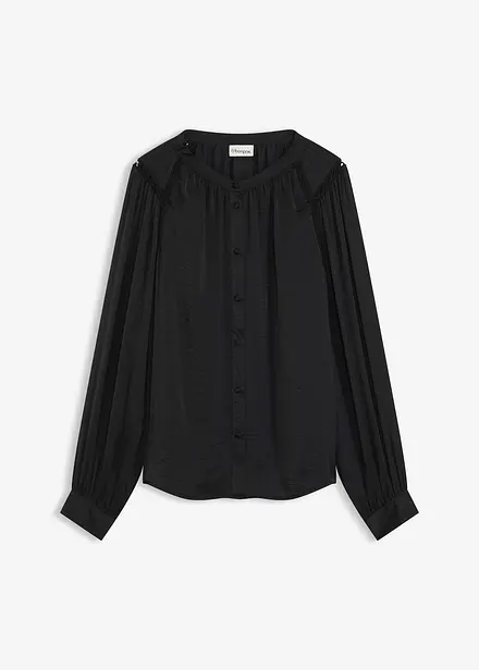 Blouse en satin avec galons en dentelle