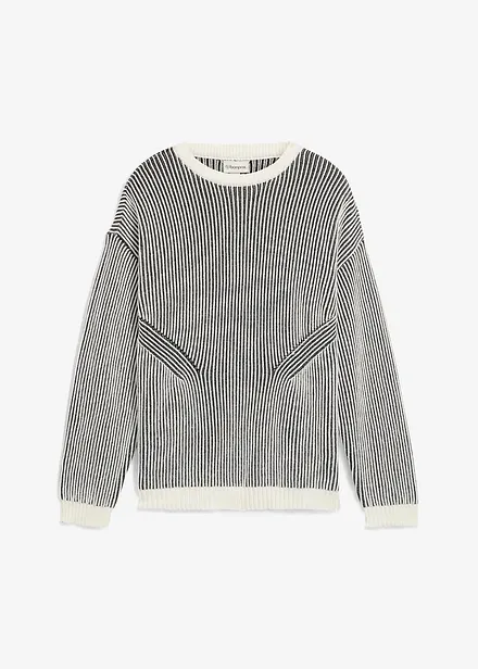 Pull c&ocirc;tel&eacute; ample en coton m&eacute;lang&eacute;