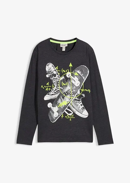 T-shirt manches longues en coton mélangé
