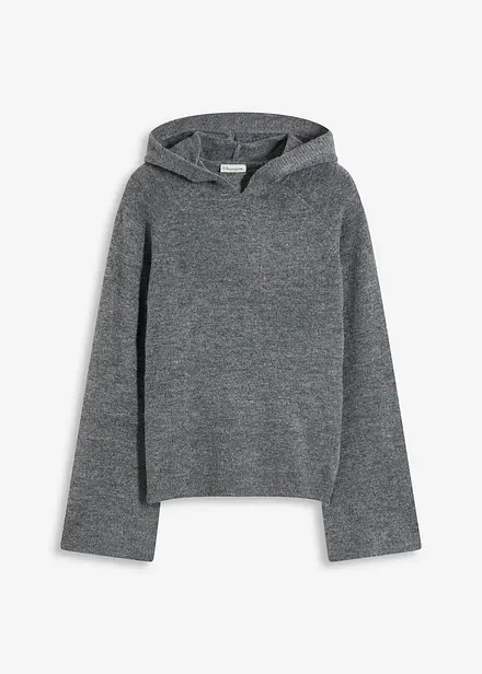 Pull en maille à capuche