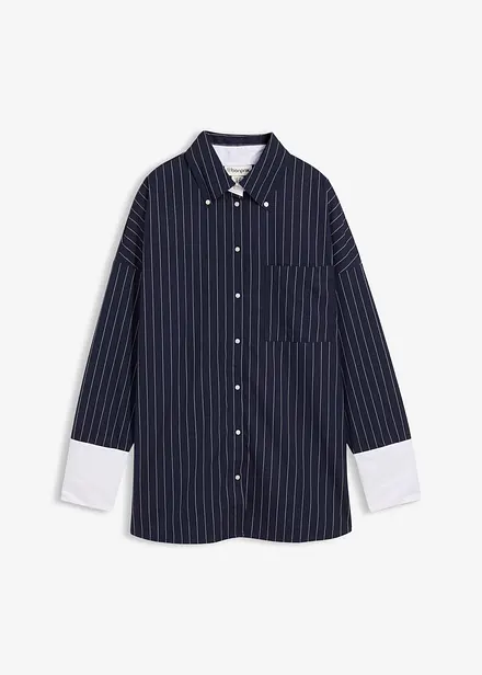 Chemise à rayures tennis, viscose mélangée