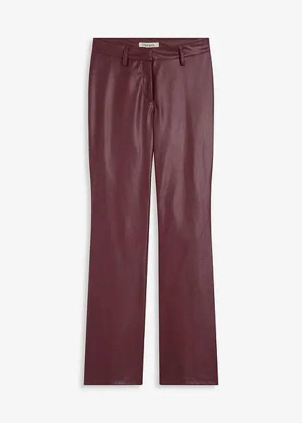 Pantalon flare enduit