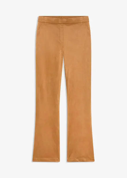 Pantalon flare en suédine