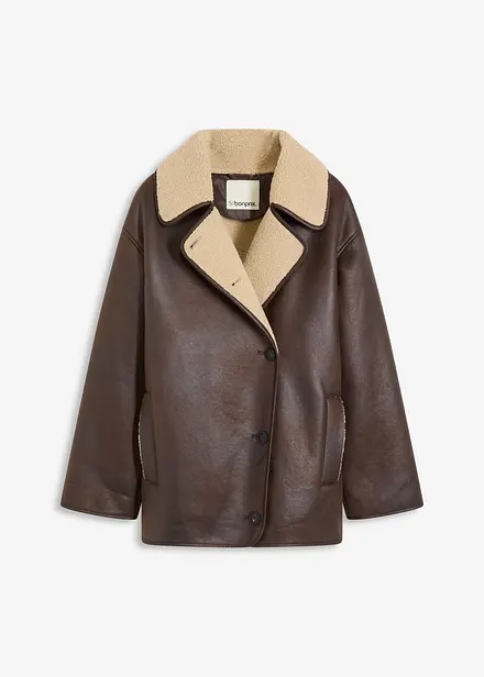 Jacke aus Lammfellimitat