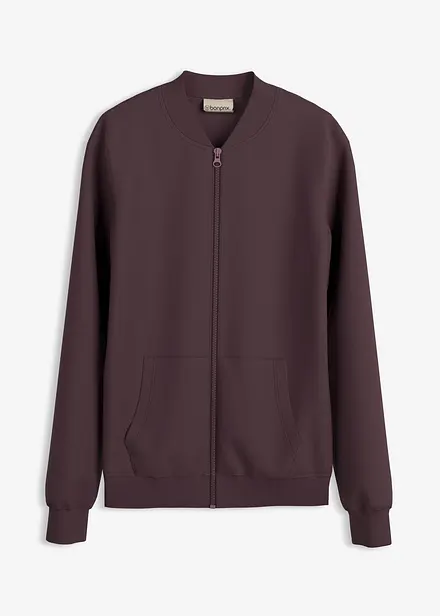 Sweatjacke aus Scuba mit Reißverschluss