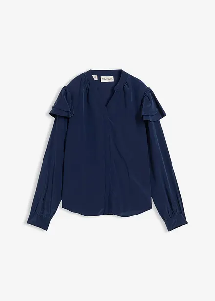 Bluse mit Seidenanteil