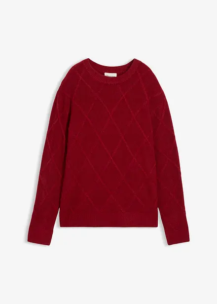Oversize-Pullover aus Zopfstrick