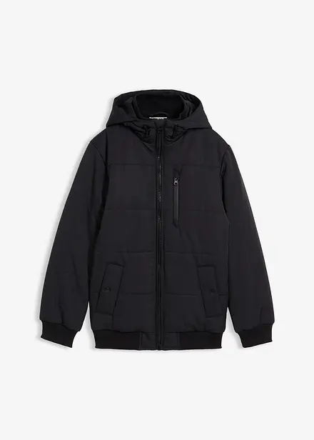 Winter-Steppjacke in Blousonform mit Kapuze