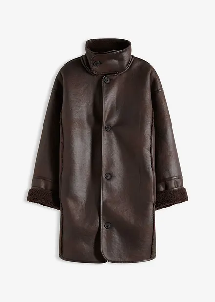 Veste effet peau retournée